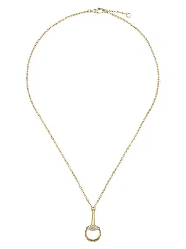 Gucci Women's Horsebit 18K Yellow Gold & 0.21 TCW Diamond Pendant Necklace | Thumbnail 1 Gucci Women's Horsebit 18K Yellow Gold & 0.21 TCW Diamond Pendant Necklace | Thumbnail 1