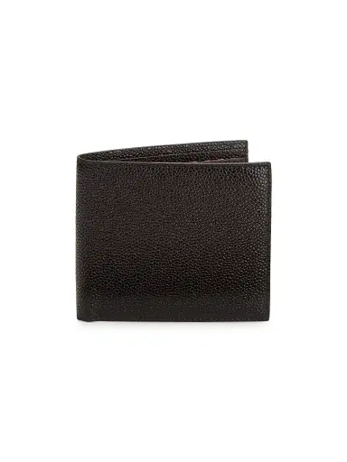Thom Browne Men's Pebble-Grain Leather Bi-Fold Wallet | Thumbnail 1 Thom Browne Men's Pebble-Grain Leather Bi-Fold Wallet | Thumbnail 1