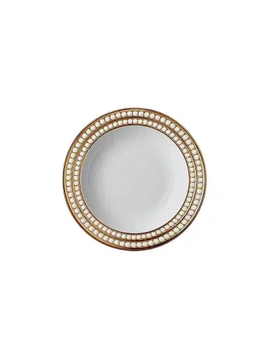 L'Objet Perlée Porcelain & 24K Gold Soup Plate | Thumbnail 1 L'Objet Perlée Porcelain & 24K Gold Soup Plate | Thumbnail 1