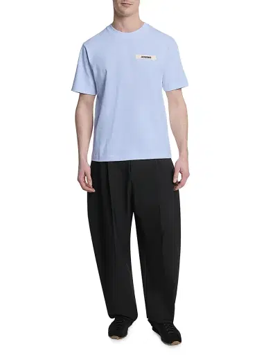 Jacquemus Men's Grosgrain Logo Cotton T-Shirt | Thumbnail 2 Jacquemus Men's Grosgrain Logo Cotton T-Shirt | Thumbnail 2