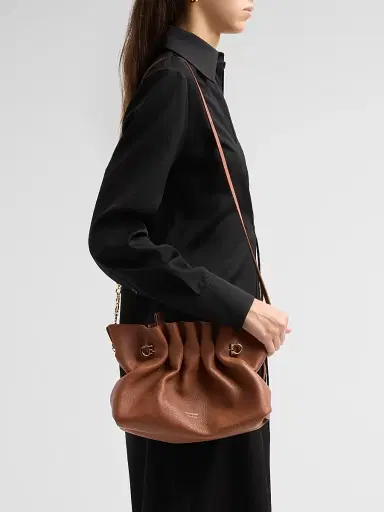 Ferragamo Women's Soft Grain Leather Shoulder Bag | Thumbnail 2 Ferragamo Women's Soft Grain Leather Shoulder Bag | Thumbnail 2