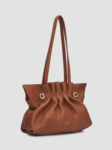 Ferragamo Women's Soft Grain Leather Shoulder Bag | Thumbnail 3 Ferragamo Women's Soft Grain Leather Shoulder Bag | Thumbnail 3