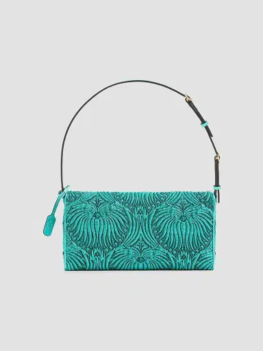 Valentino Women's DeVain Small Shoulder Bag in Jacquard Cloqué Lurex Fabric | Thumbnail 2 Valentino Women's DeVain Small Shoulder Bag in Jacquard Cloqué Lurex Fabric | Thumbnail 2