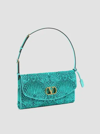 Valentino Women's DeVain Small Shoulder Bag in Jacquard Cloqué Lurex Fabric | Thumbnail 3 Valentino Women's DeVain Small Shoulder Bag in Jacquard Cloqué Lurex Fabric | Thumbnail 3