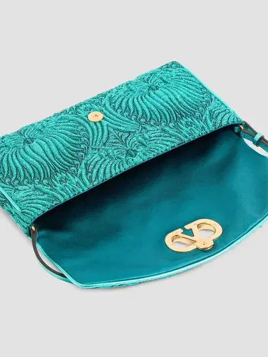 Valentino Women's DeVain Small Shoulder Bag in Jacquard Cloqué Lurex Fabric | Thumbnail 5 Valentino Women's DeVain Small Shoulder Bag in Jacquard Cloqué Lurex Fabric | Thumbnail 5
