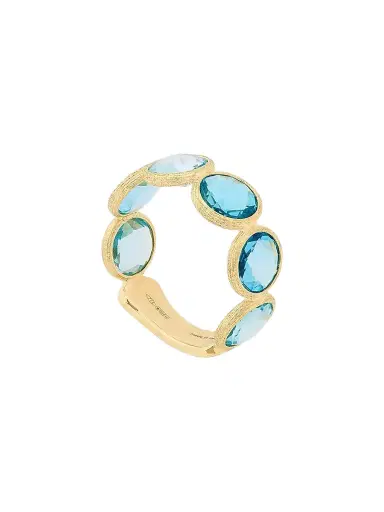 MARCO BICEGO Women's Jaipur Color 18K Yellow Gold & Blue Topaz Ring | Thumbnail 1 MARCO BICEGO Women's Jaipur Color 18K Yellow Gold & Blue Topaz Ring | Thumbnail 1