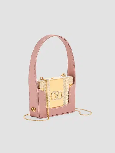 Valentino Women's Minaumorphe Minaudière Clutch in Metal with Swarovski Crystals | Thumbnail 3 Valentino Women's Minaumorphe Minaudière Clutch in Metal with Swarovski Crystals | Thumbnail 3