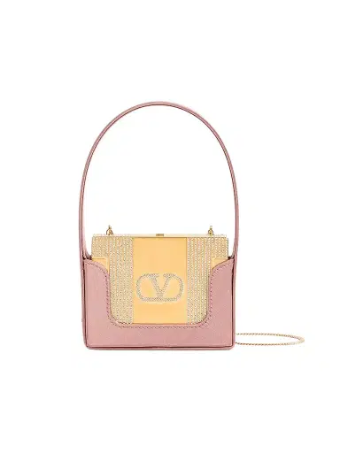 Valentino Women's Minaumorphe Minaudière Clutch in Metal with Swarovski Crystals | Thumbnail 1 Valentino Women's Minaumorphe Minaudière Clutch in Metal with Swarovski Crystals | Thumbnail 1