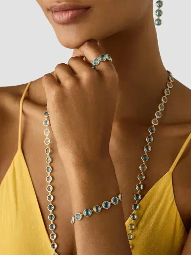 MARCO BICEGO Women's Jaipur Color 18K Yellow Gold & Blue Topaz Bracelet | Thumbnail 2 MARCO BICEGO Women's Jaipur Color 18K Yellow Gold & Blue Topaz Bracelet | Thumbnail 2