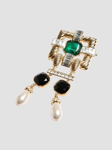 Valentino Women's Hypergoutte Brooch in Metal and Resin | Thumbnail 3 Valentino Women's Hypergoutte Brooch in Metal and Resin | Thumbnail 3