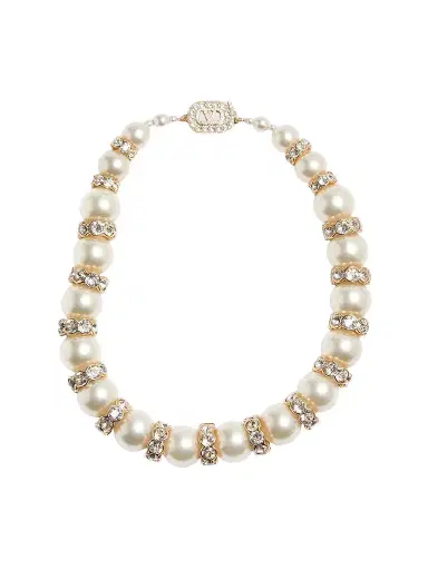 Valentino Women's Hypergoutte Necklace in Metal and Resin with Crystals | Thumbnail 1 Valentino Women's Hypergoutte Necklace in Metal and Resin with Crystals | Thumbnail 1
