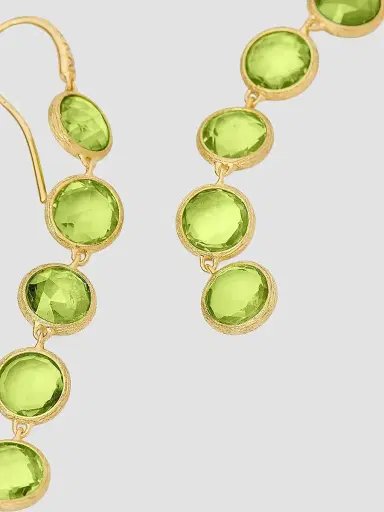 MARCO BICEGO Women's Jaipur Color 18K Yellow Gold, 0.03 TCW Diamond & Peridot Drop Earrings | Thumbnail 3 MARCO BICEGO Women's Jaipur Color 18K Yellow Gold, 0.03 TCW Diamond & Peridot Drop Earrings | Thumbnail 3
