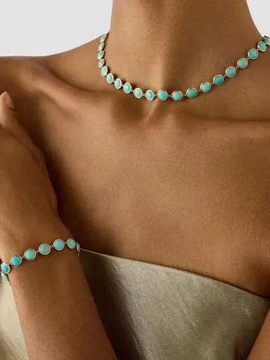 MARCO BICEGO Women's Jaipur Color 18K Yellow Gold & Turquoise Bracelet | Thumbnail 2 MARCO BICEGO Women's Jaipur Color 18K Yellow Gold & Turquoise Bracelet | Thumbnail 2