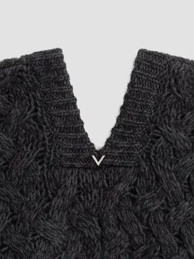 Valentino Women's Wool and Mohair Poncho | Thumbnail 4 Valentino Women's Wool and Mohair Poncho | Thumbnail 4
