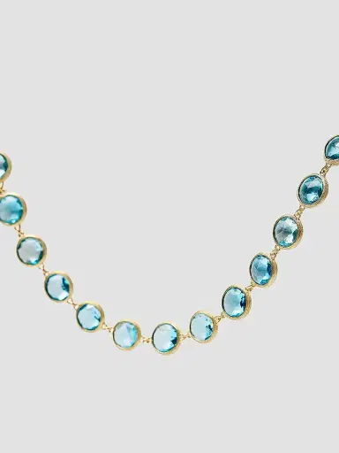 MARCO BICEGO Women's Jaipur Color 18K Yellow Gold & Blue Topaz Necklace | Thumbnail 3 MARCO BICEGO Women's Jaipur Color 18K Yellow Gold & Blue Topaz Necklace | Thumbnail 3