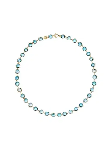 MARCO BICEGO Women's Jaipur Color 18K Yellow Gold & Blue Topaz Necklace | Thumbnail 1 MARCO BICEGO Women's Jaipur Color 18K Yellow Gold & Blue Topaz Necklace | Thumbnail 1
