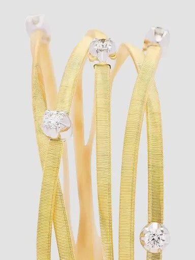 MARCO BICEGO Women's Marrakech 18K Gold & 0.4 TCW Diamond Layered Coil Bracelet | Thumbnail 3 MARCO BICEGO Women's Marrakech 18K Gold & 0.4 TCW Diamond Layered Coil Bracelet | Thumbnail 3
