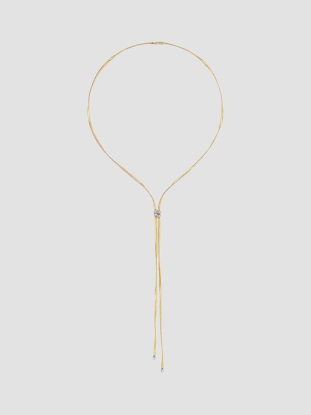 Women's Marrakech Two-Tone 18K Gold & 0.22 TCW Diamond Lariat Necklace Women's Marrakech Two-Tone 18K Gold & 0.22 TCW Diamond Lariat Necklace
