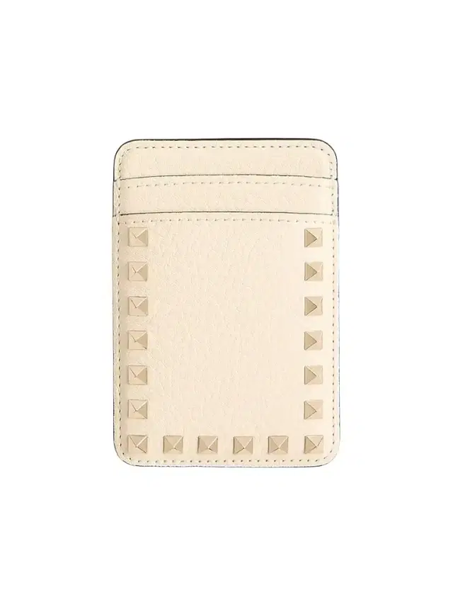 Women's Rockstud Magnetic Cardholder in Grainy Calfskin Women's Rockstud Magnetic Cardholder in Grainy Calfskin