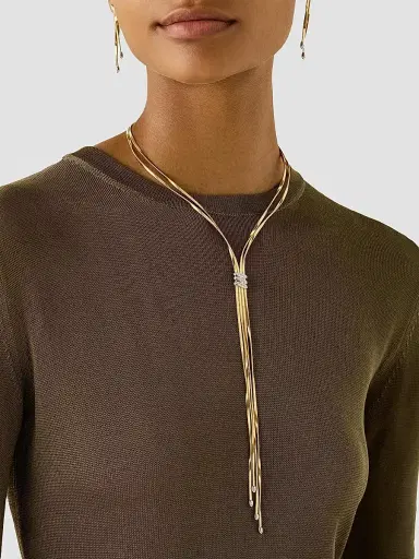MARCO BICEGO Women's Marrakech Two-Tone 18K Gold & 0.48 TCW Diamond Double-Strand Lariat Necklace | Thumbnail 2 MARCO BICEGO Women's Marrakech Two-Tone 18K Gold & 0.48 TCW Diamond Double-Strand Lariat Necklace | Thumbnail 2