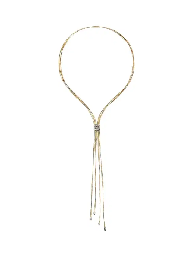 Women's Marrakech Two-Tone 18K Gold & 0.48 TCW Diamond Double-Strand Lariat Necklace Women's Marrakech Two-Tone 18K Gold & 0.48 TCW Diamond Double-Strand Lariat Necklace