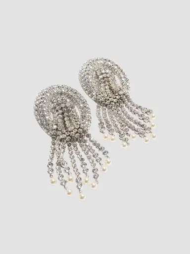 Valentino Women's Kabarett Earrings in Metal and Crystal | Thumbnail 3 Valentino Women's Kabarett Earrings in Metal and Crystal | Thumbnail 3