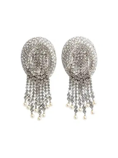 Valentino Women's Kabarett Earrings in Metal and Crystal | Thumbnail 1 Valentino Women's Kabarett Earrings in Metal and Crystal | Thumbnail 1