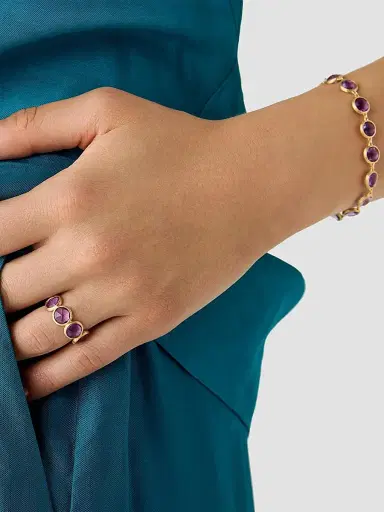 MARCO BICEGO Women's Jaipur Color 18K Yellow Gold & Amethyst Ring | Thumbnail 2 MARCO BICEGO Women's Jaipur Color 18K Yellow Gold & Amethyst Ring | Thumbnail 2