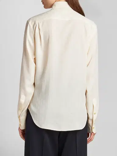 Etro Women's Ruffle Placket Silk-Blend Shirt | Thumbnail 3 Etro Women's Ruffle Placket Silk-Blend Shirt | Thumbnail 3