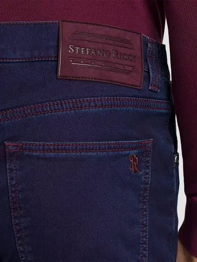 Stefano Ricci Men's Cotton Blend Tapered Jeans | Thumbnail 4 Stefano Ricci Men's Cotton Blend Tapered Jeans | Thumbnail 4