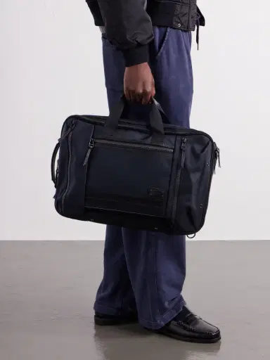 Master-Piece Rise Leather and Canvas-Trimmed CORDURA® MasterTeX Backpack - Men | Thumbnail 3 Master-Piece Rise Leather and Canvas-Trimmed CORDURA® MasterTeX Backpack - Men | Thumbnail 3