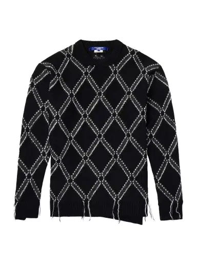 Junya Watanabe Intarsia Wool-Blend Sweater - Men | Thumbnail 1 Junya Watanabe Intarsia Wool-Blend Sweater - Men | Thumbnail 1