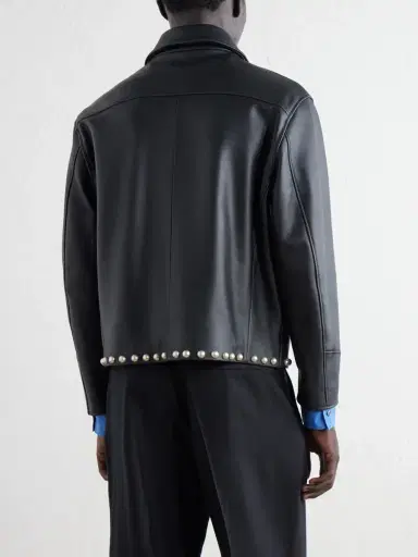 Second/Layer Rider Embellished Leather Jacket - Men | Thumbnail 4 Second/Layer Rider Embellished Leather Jacket - Men | Thumbnail 4