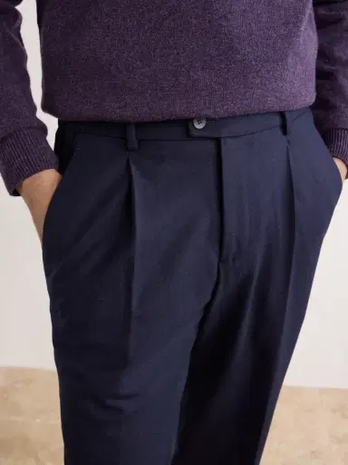 Thom Sweeney Straight-Leg Pleated Virgin Wool-Blend Chinos - Men | Thumbnail 5 Thom Sweeney Straight-Leg Pleated Virgin Wool-Blend Chinos - Men | Thumbnail 5