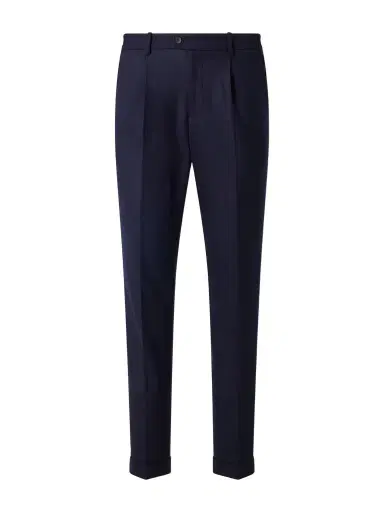 Thom Sweeney Straight-Leg Pleated Virgin Wool-Blend Chinos - Men | Thumbnail 1 Thom Sweeney Straight-Leg Pleated Virgin Wool-Blend Chinos - Men | Thumbnail 1