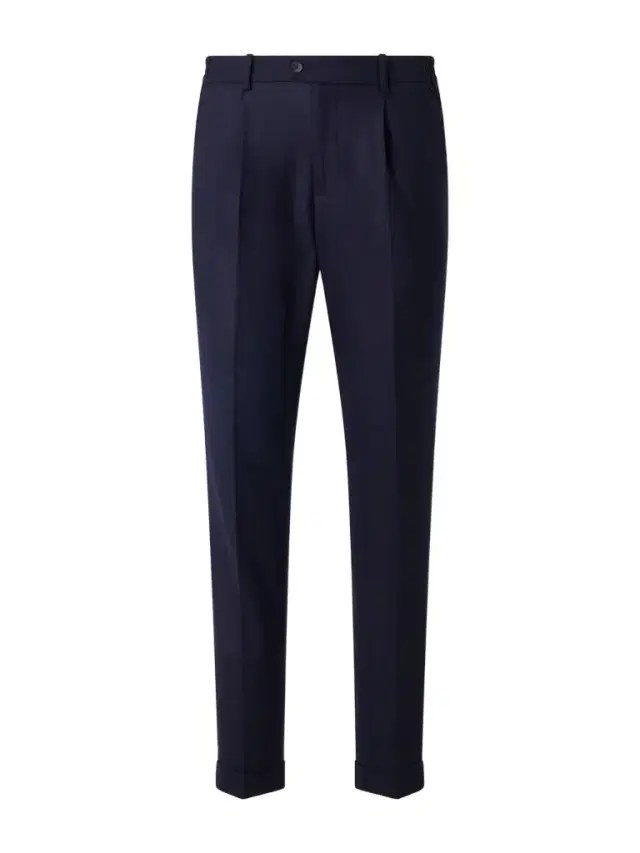 Straight-Leg Pleated Virgin Wool-Blend Chinos - Men Straight-Leg Pleated Virgin Wool-Blend Chinos - Men