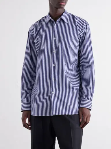 Comme des Garçons SHIRT Striped Cotton-Poplin Shirt - Men | Thumbnail 3 Comme des Garçons SHIRT Striped Cotton-Poplin Shirt - Men | Thumbnail 3