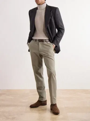Thom Sweeney Straight-Leg Cotton-Twill Trousers - Men | Thumbnail 2 Thom Sweeney Straight-Leg Cotton-Twill Trousers - Men | Thumbnail 2