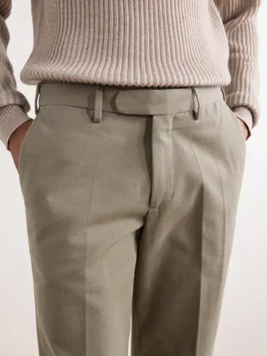 Thom Sweeney Straight-Leg Cotton-Twill Trousers - Men | Thumbnail 5 Thom Sweeney Straight-Leg Cotton-Twill Trousers - Men | Thumbnail 5