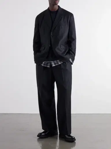 COMME des GARCONS HOMME Wide-Leg Pleated Wool Trousers - Men | Thumbnail 2 COMME des GARCONS HOMME Wide-Leg Pleated Wool Trousers - Men | Thumbnail 2