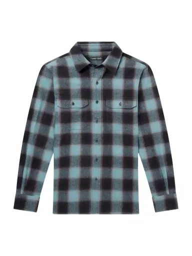 Tom Ford Checked Cotton-Flannel Shirt - Men | Thumbnail 1 Tom Ford Checked Cotton-Flannel Shirt - Men | Thumbnail 1