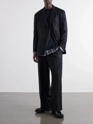 COMME des GARCONS HOMME Checked Layered Cotton T-Shirt - Men | Thumbnail 2 COMME des GARCONS HOMME Checked Layered Cotton T-Shirt - Men | Thumbnail 2