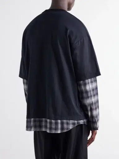 COMME des GARCONS HOMME Checked Layered Cotton T-Shirt - Men | Thumbnail 4 COMME des GARCONS HOMME Checked Layered Cotton T-Shirt - Men | Thumbnail 4