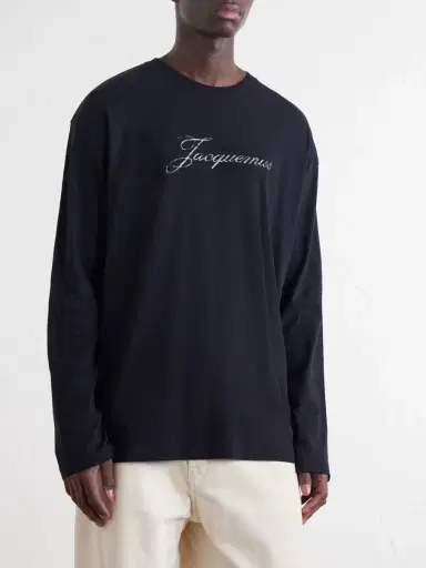 Jacquemus Logo-Printed Cotton and Hemp-Blend Jersey T-Shirt - Men | Thumbnail 3 Jacquemus Logo-Printed Cotton and Hemp-Blend Jersey T-Shirt - Men | Thumbnail 3