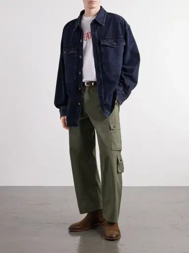 Human Made Straight-Leg Logo-Appliquéd Cotton Cargo Trousers - Men | Thumbnail 2 Human Made Straight-Leg Logo-Appliquéd Cotton Cargo Trousers - Men | Thumbnail 2