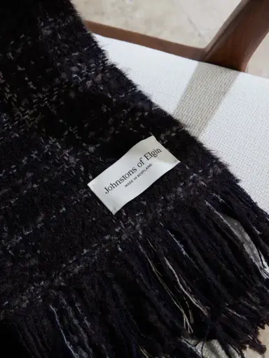 Johnstons of Elgin Luxury Texture Checked Cashmere, Silk and Alpaca Wool-Blend Throw - Men | Thumbnail 3 Johnstons of Elgin Luxury Texture Checked Cashmere, Silk and Alpaca Wool-Blend Throw - Men | Thumbnail 3