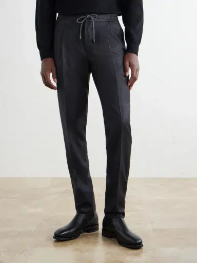 Slowear Tapered Wool Drawstring Trousers - Men | Thumbnail 3 Slowear Tapered Wool Drawstring Trousers - Men | Thumbnail 3