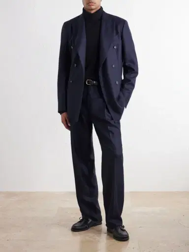 Gabriela Hearst Arthur Tapered Wool and Cashmere-Blend Flannel Suit Trousers - Men | Thumbnail 2 Gabriela Hearst Arthur Tapered Wool and Cashmere-Blend Flannel Suit Trousers - Men | Thumbnail 2
