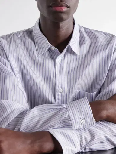 Comme des Garçons SHIRT Striped Satin Shirt - Men | Thumbnail 5 Comme des Garçons SHIRT Striped Satin Shirt - Men | Thumbnail 5