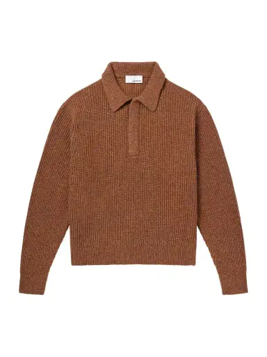 SAGE NATION Ribbed-Knit Wool Polo Sweater - Men | Thumbnail 1 SAGE NATION Ribbed-Knit Wool Polo Sweater - Men | Thumbnail 1